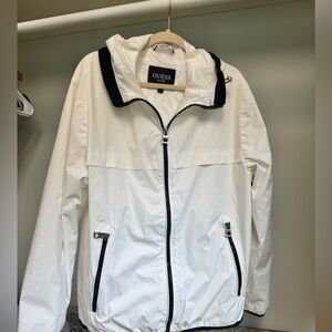 Guess White Jacket with Black Trim